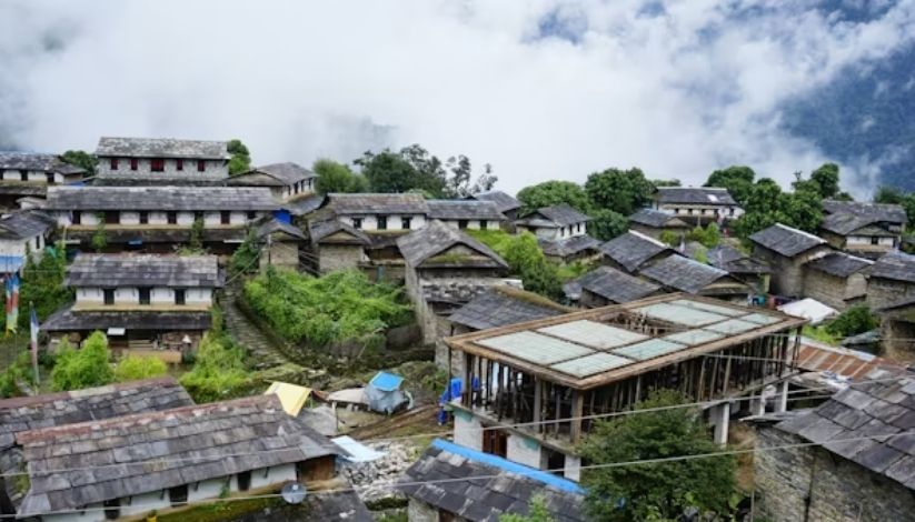 Ghandruk village stone houses