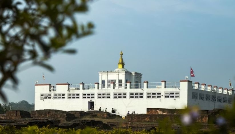 An image of Lumbini- Buddhist pilgrim