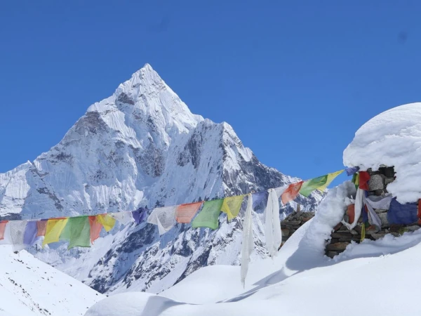Ama Dablam Prayer Flags Everest Base Camp Trek