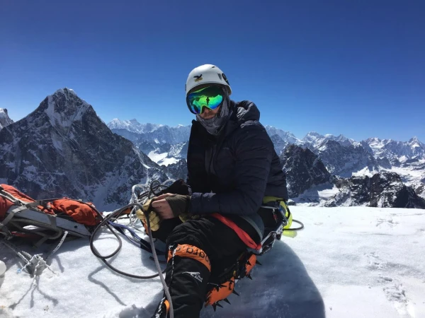 Lobuche East Summit Climber View