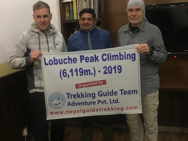 Lobuche Peak Climbing Banner Indoor