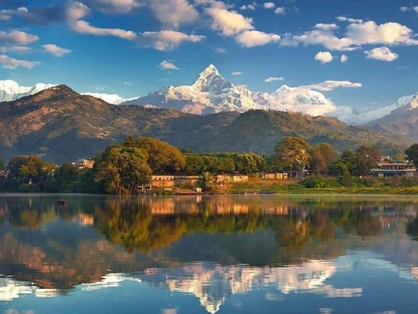 Pokhara Phewa Lake Machhapuchhre View