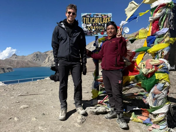 Trekker Guide At Tilicho Lake